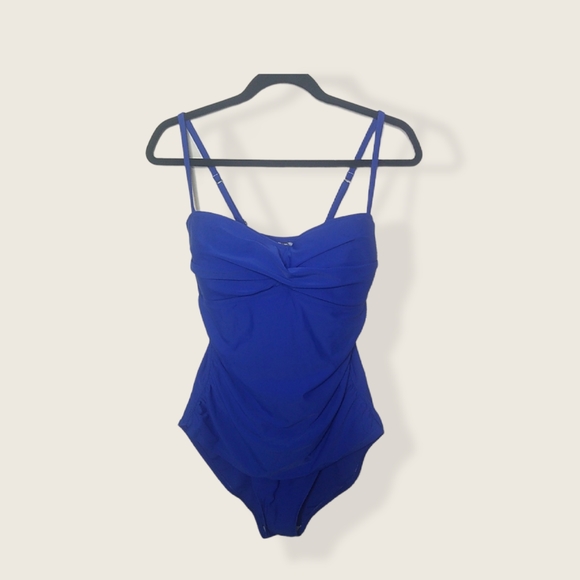Tommy Bahama Other - {Tommy Bahama} Blue Twist Front One Piece Swimsuit